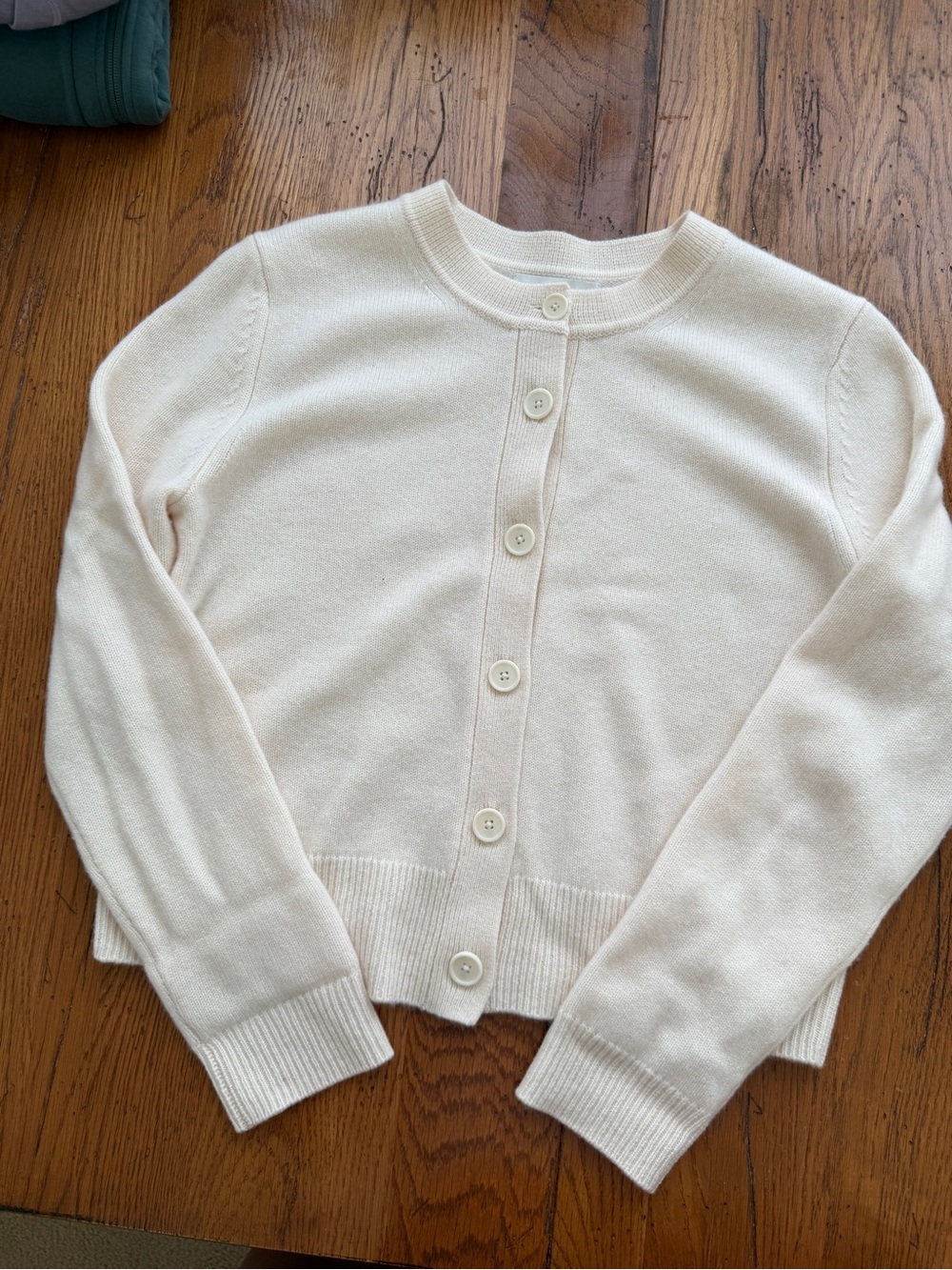 BR Cashmere Cream Cardigan